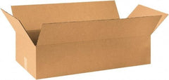 Made in USA - 21" Wide x 36" Long x 10" High Rectangle Corrugated Shipping Box - 1 Wall, Kraft (Color), 65 Lb Capacity - Caliber Tooling