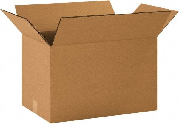 Made in USA - 14" Wide x 24" Long x 14" High Rectangle Heavy Duty Corrugated Box - 2 Walls, Kraft (Color), 100 Lb Capacity - Caliber Tooling