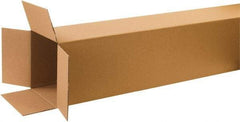 Made in USA - 12" Wide x 12" Long x 60" High Rectangle Corrugated Shipping Box - 1 Wall, Kraft (Color), 65 Lb Capacity - Caliber Tooling