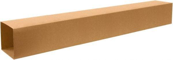 Made in USA - 10" Wide x 10" Long x 72" High Rectangle Telescoping Box - 1 Wall, Kraft (Color), 65 Lb Capacity - Caliber Tooling