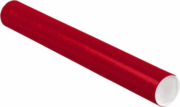 Made in USA - 3" Diam x 24" Long Round Colored Mailing Tubes - 1 Wall, Red - Caliber Tooling