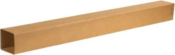 Made in USA - 6" Wide x 6" Long x 72" High Rectangle Telescoping Box - 1 Wall, Kraft (Color), 65 Lb Capacity - Caliber Tooling