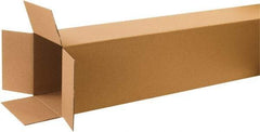 Made in USA - 12" Wide x 12" Long x 72" High Rectangle Corrugated Shipping Box - 1 Wall, Kraft (Color), 65 Lb Capacity - Caliber Tooling