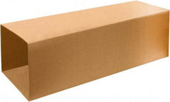 Made in USA - 14" Wide x 14" Long x 40" High Rectangle Telescoping Box - 1 Wall, Kraft (Color), 65 Lb Capacity - Caliber Tooling