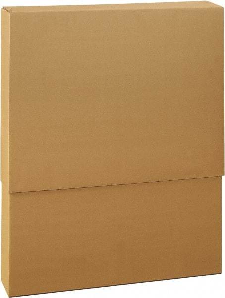 Made in USA - 8-3/4" Wide x 24-3/4" Long x 57" High Rectangle Telescoping Box - 2 Walls, Kraft (Color), 100 Lb Capacity - Caliber Tooling