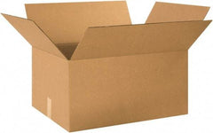 Made in USA - 20" Wide x 26" Long x 14" High Rectangle Corrugated Shipping Box - 1 Wall, Kraft (Color), 65 Lb Capacity - Caliber Tooling