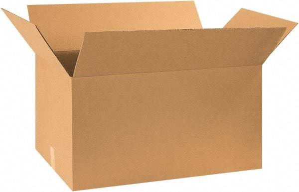 Made in USA - 17" Wide x 30" Long x 16" High Rectangle Corrugated Shipping Box - 1 Wall, Kraft (Color), 65 Lb Capacity - Caliber Tooling