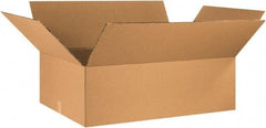 Made in USA - 24" Wide x 36" Long x 12" High Rectangle Heavy Duty Corrugated Box - 2 Walls, Kraft (Color), 100 Lb Capacity - Caliber Tooling