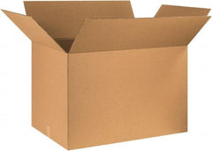 Made in USA - 24" Wide x 36" Long x 24" High Rectangle Corrugated Shipping Box - 1 Wall, Kraft (Color), 65 Lb Capacity - Caliber Tooling