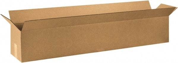 Made in USA - 10" Wide x 48" Long x 10" High Rectangle Corrugated Shipping Box - 1 Wall, Kraft (Color), 65 Lb Capacity - Caliber Tooling