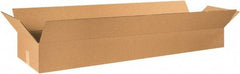 Made in USA - 12" Wide x 48" Long x 6" High Rectangle Corrugated Shipping Box - 1 Wall, Kraft (Color), 65 Lb Capacity - Caliber Tooling