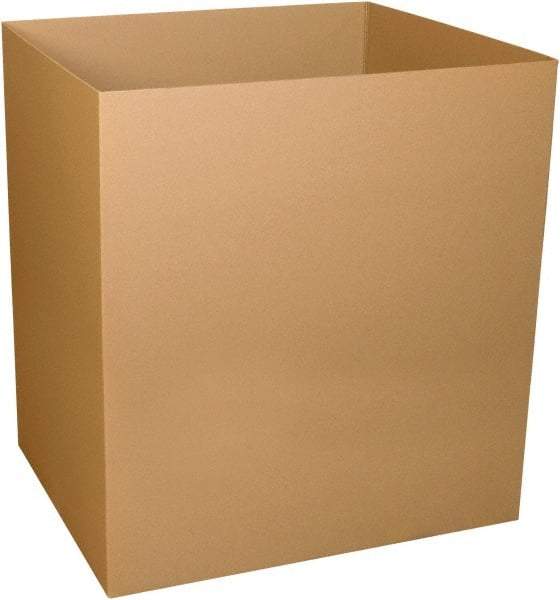 Made in USA - 40" Wide x 48" Long x 48" High Rectangle Corrugated Shipping Box - 1 Wall, Kraft (Color), 65 Lb Capacity - Caliber Tooling