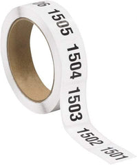 Tape Logic - 1-1/2" Long, Black/White Paper Inventory Labels - For Multi-Use - Caliber Tooling