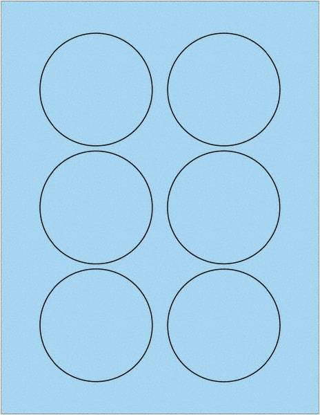 Tape Logic - 3" Long, Pastel Blue Paper Laser Label - For Laser Printers - Caliber Tooling