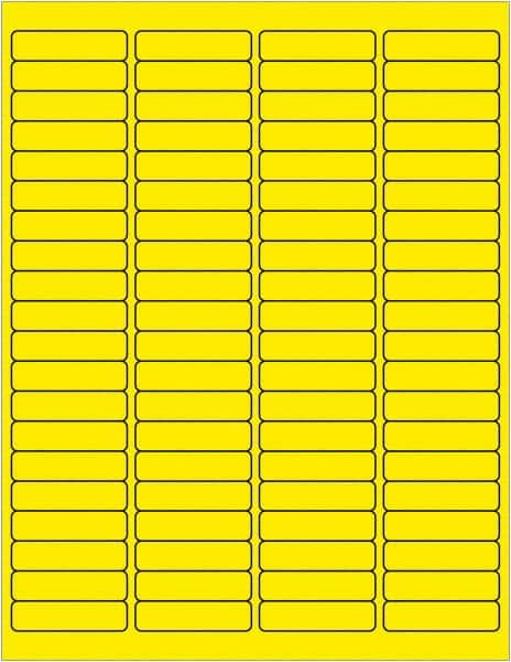 Tape Logic - 1/2" Long, Fluorescent Yellow Paper Laser Label - For Laser Printers - Caliber Tooling