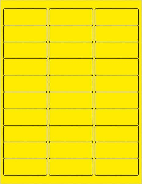 Tape Logic - 2-5/8" Long, Fluorescent Yellow Paper Laser Label - For Laser Printers - Caliber Tooling