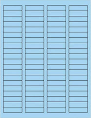 Made in USA - 1-3/4" Long, Pastel Blue Paper Laser Label - For Laser Printers - Caliber Tooling