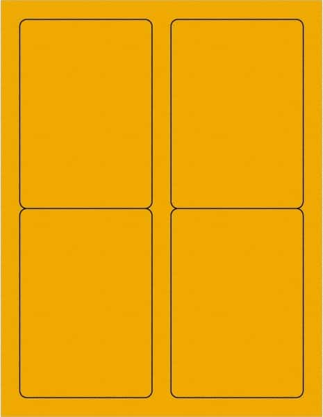 Tape Logic - 5" Long, Fluorescent Orange Paper Laser Label - For Laser Printers - Caliber Tooling