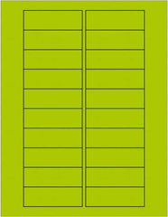 Tape Logic - 3" Long, Fluorescent Green Paper Laser Label - For Laser Printers - Caliber Tooling