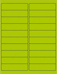 Tape Logic - 4" Long, Fluorescent Green Paper Laser Label - For Laser Printers - Caliber Tooling