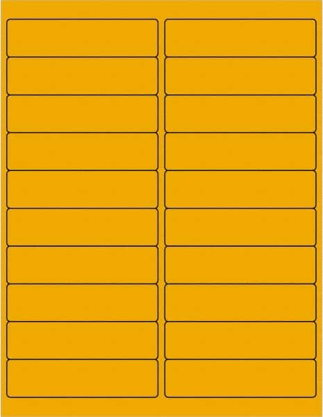 Tape Logic - 4" Long, Fluorescent Orange Paper Laser Label - For Laser Printers - Caliber Tooling