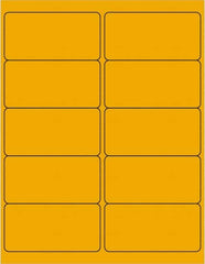 Tape Logic - 4" Long, Fluorescent Orange Paper Laser Label - For Laser Printers - Caliber Tooling