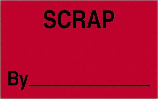 Tape Logic - 2" Long, Fluorescent Red Paper Shipping Label - For Multi-Use - Caliber Tooling