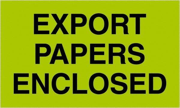 Tape Logic - 5" Long, Fluorescent Green Paper Shipping Label - For Multi-Use - Caliber Tooling