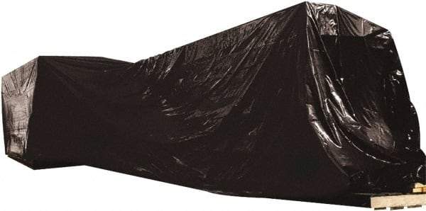 Made in USA - 100" Long x 16" Wide Polyethylene Plastic Film - Black, Case - Caliber Tooling