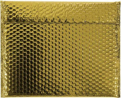 Made in USA - 11" Long x 13-3/4" Wide Peel-Off Self-Seal Bubble Mailer - Gold - Caliber Tooling