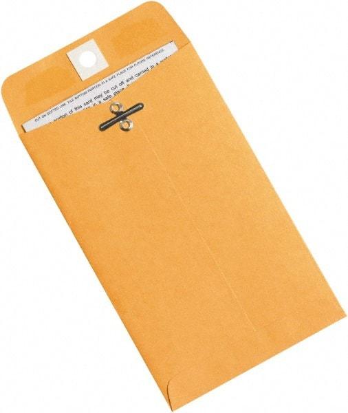 Made in USA - 6-3/8" Long x 4" Wide Clasp Kraft Catalog Envelope - Kraft - Caliber Tooling