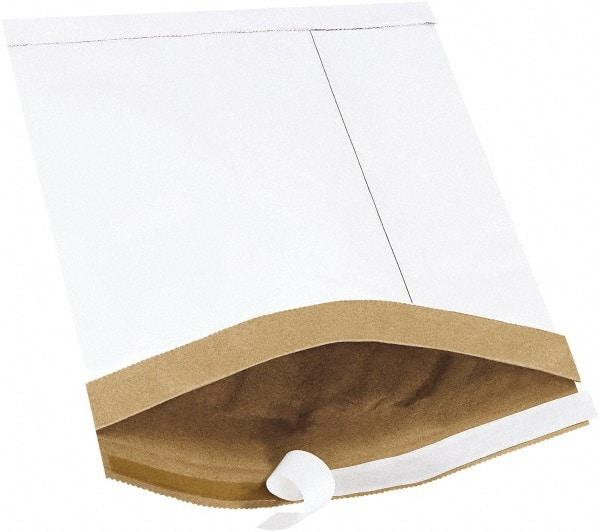 Made in USA - 12" Long x 8-1/2" Wide Peel-Off Self-Seal Padded Mailer - White - Caliber Tooling