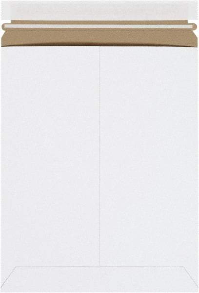 Made in USA - 12-1/4" Long x 9-3/4" Wide Peel-Off Self-Seal Flat Mailer - White - Caliber Tooling