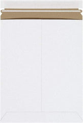 Made in USA - 12-1/4" Long x 9-3/4" Wide Peel-Off Self-Seal Flat Mailer - White - Caliber Tooling