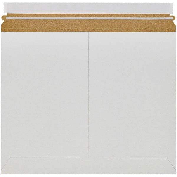 Made in USA - 11" Long x 13-1/2" Wide Peel-Off Self-Seal Flat Mailer - White - Caliber Tooling