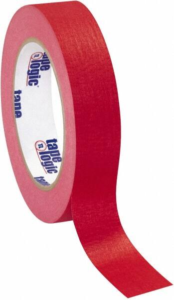 Tape Logic - 1" Wide x 60 Yd Long Red Crepe Paper Masking Tape - 4.9 mil Thick - Caliber Tooling