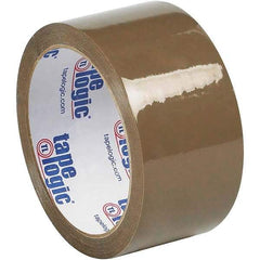 Tape Logic - 2" x 55 Yd Tan Rubber Adhesive Packaging Tape - PVC Film Backing, 2.1 mil Thick, 25 Lb Tensile Strength - Caliber Tooling