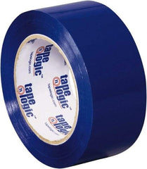 Tape Logic - 2" x 110 Yd Blue Acrylic Adhesive Packaging Tape - Polypropylene Film Backing, 2.2 mil Thick, 21.4 Lb Tensile Strength - Caliber Tooling