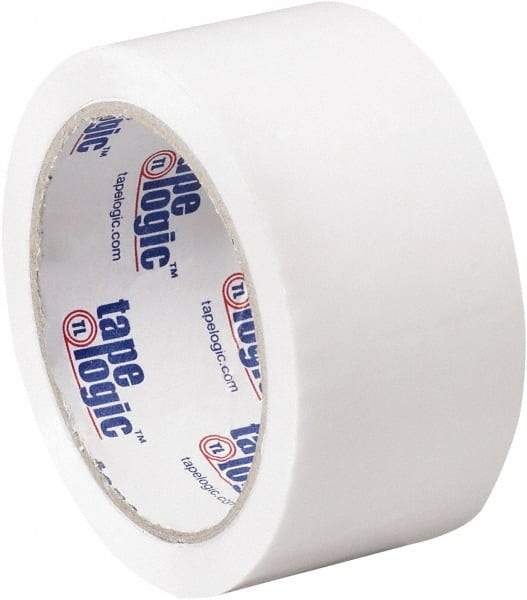 Tape Logic - 2" x 55 Yd White Acrylic Adhesive Packaging Tape - Polypropylene Film Backing, 2.2 mil Thick, 21.4 Lb Tensile Strength - Caliber Tooling