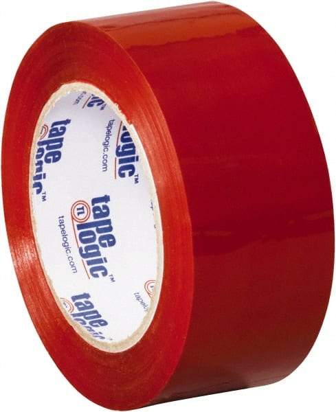 Tape Logic - 2" x 110 Yd Red Acrylic Adhesive Packaging Tape - Polypropylene Film Backing, 2.2 mil Thick, 21.4 Lb Tensile Strength - Caliber Tooling