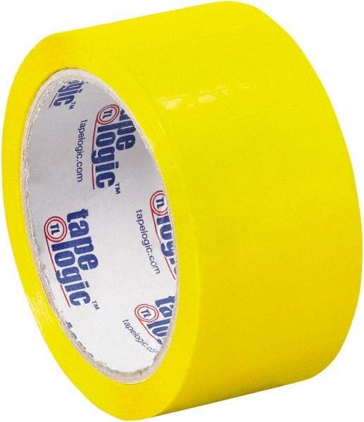 Tape Logic - 2" x 55 Yd Yellow Acrylic Adhesive Packaging Tape - Polypropylene Film Backing, 2.2 mil Thick, 21.4 Lb Tensile Strength - Caliber Tooling