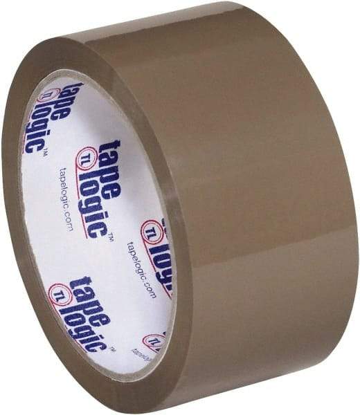 Tape Logic - 2" x 55 Yd Tan Hot Melt Adhesive Packaging Tape - Polypropylene Film Backing, 1.9 mil Thick, 22 Lb Tensile Strength - Caliber Tooling