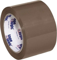 Tape Logic - 3" x 110 Yd Tan Hot Melt Adhesive Packaging Tape - Polypropylene Film Backing, 1.6 mil Thick, 26 Lb Tensile Strength - Caliber Tooling