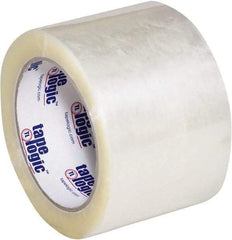 Tape Logic - 3" x 110 Yd Clear Hot Melt Adhesive Packaging Tape - Polypropylene Film Backing, 1.6 mil Thick, 26 Lb Tensile Strength - Caliber Tooling