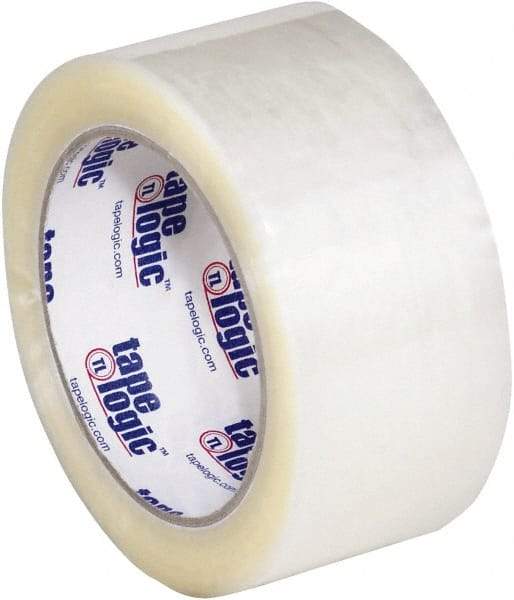 Tape Logic - 2" x 110 Yd Clear Hot Melt Adhesive Packaging Tape - Polypropylene Film Backing, 2.5 mil Thick, 36 Lb Tensile Strength - Caliber Tooling