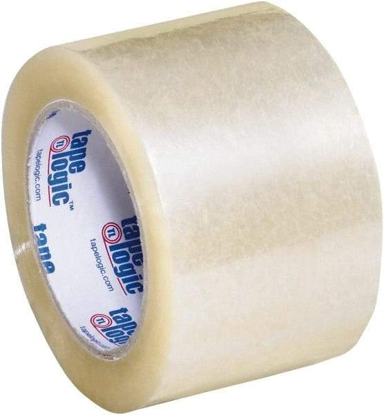 Tape Logic - 3" x 55 Yd Clear Hot Melt Adhesive Packaging Tape - Polypropylene Film Backing, 2.5 mil Thick, 36 Lb Tensile Strength - Caliber Tooling