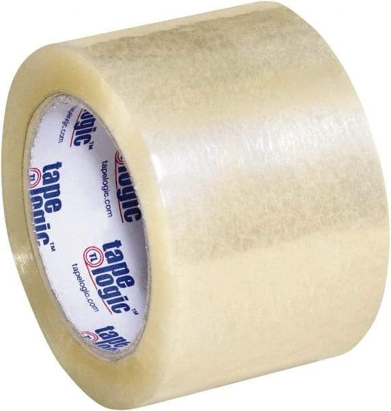 Tape Logic - 3" x 110 Yd Clear Acrylic Adhesive Packaging Tape - Polypropylene Film Backing, 1.8 mil Thick, 18 Lb Tensile Strength - Caliber Tooling