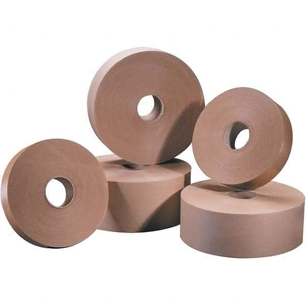 Tape Logic - 3" x 200 Yd Kraft Water Activated Adhesive Packaging Tape - Paper Backing, 5 mil Thick - Caliber Tooling