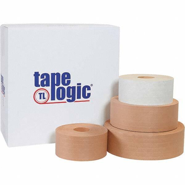 Tape Logic - 72mm x 1000' Kraft Water Activated Adhesive Packaging Tape - Paper Backing, 5 mil Thick - Caliber Tooling