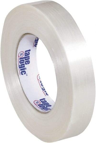 Tape Logic - 1" x 60 Yd Clear Hot Melt Adhesive Strapping Tape - Polypropylene Film Backing, 5.9 mil Thick, 320 Lb Tensile Strength - Caliber Tooling